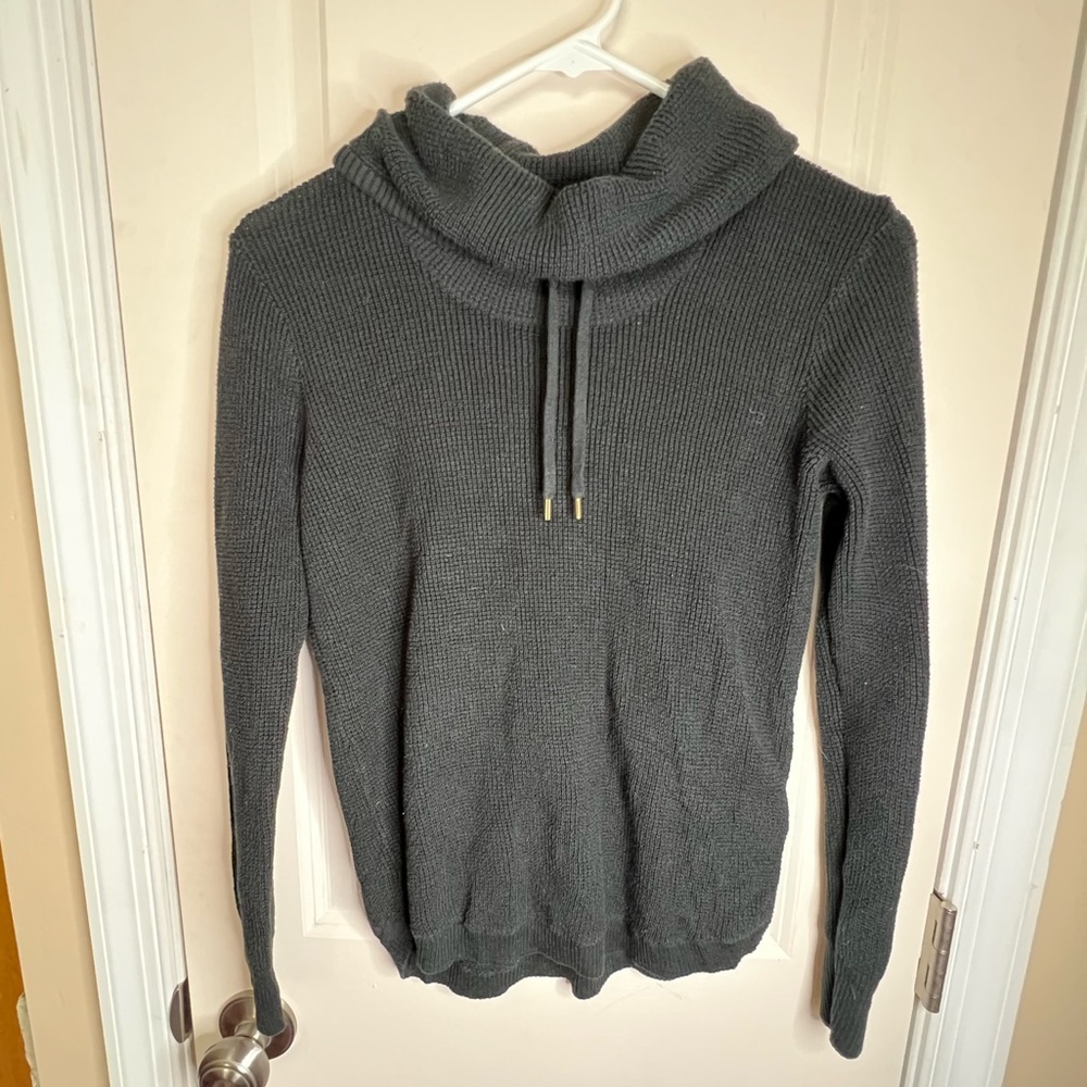 Ralph Lauren mock neck black knit sweater